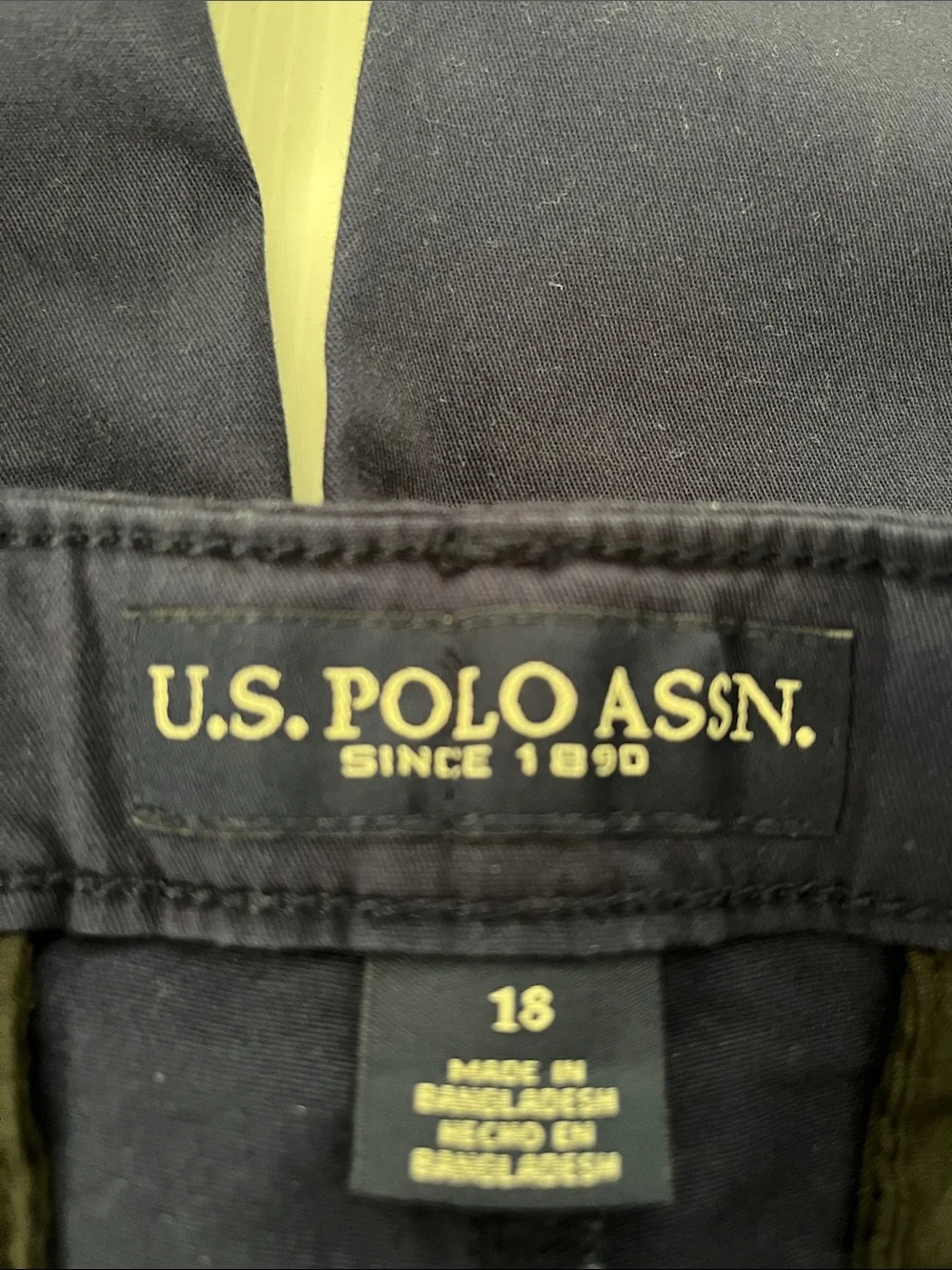 Boys U.S. Polo ASSN Chino Pant Size 18”